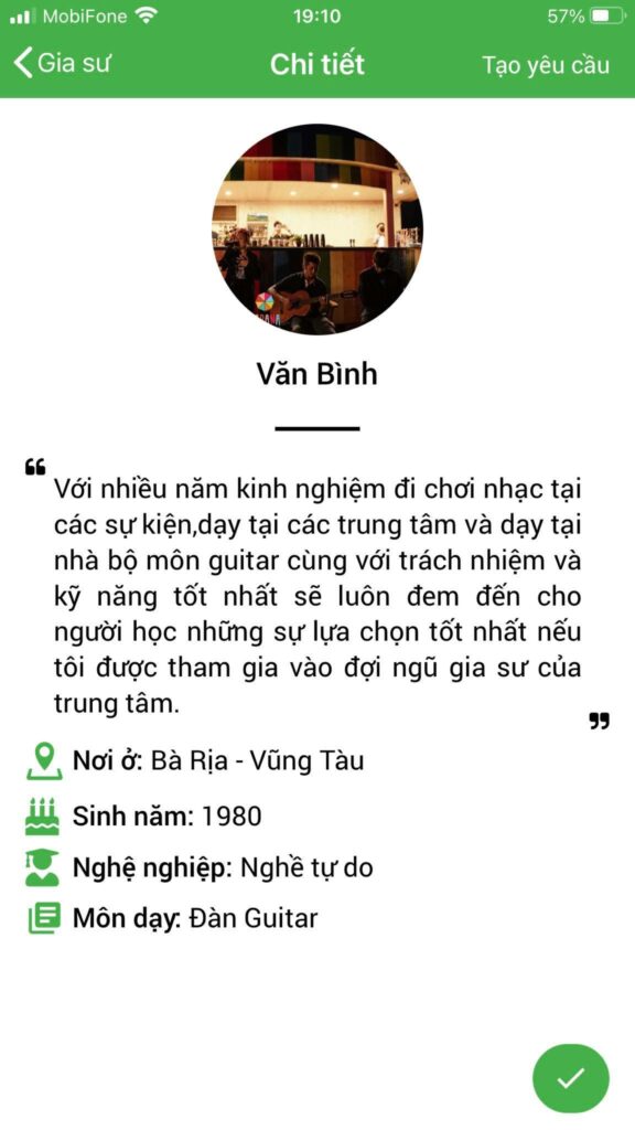 dạy kèm guitar tại vũng tàu