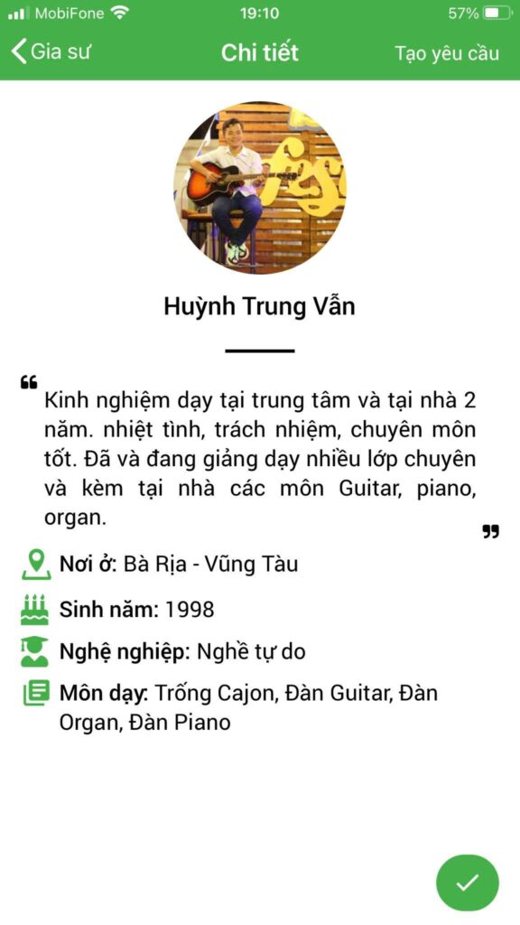 dạy kèm guitar tại vũng tàu