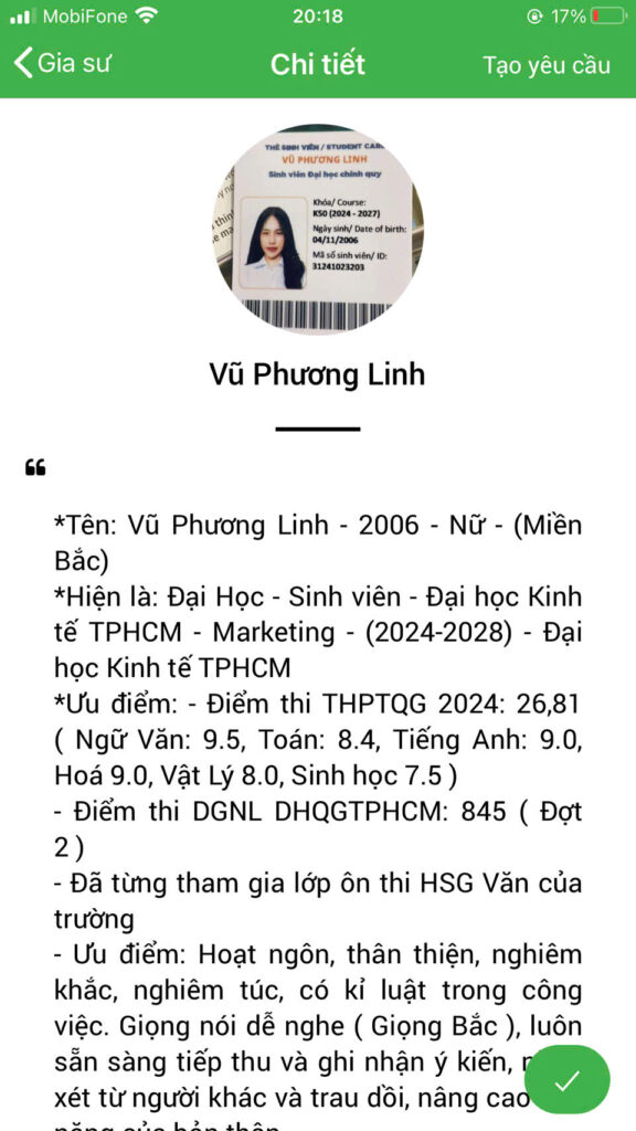 GIA SƯ TẠI VŨNG TÀU