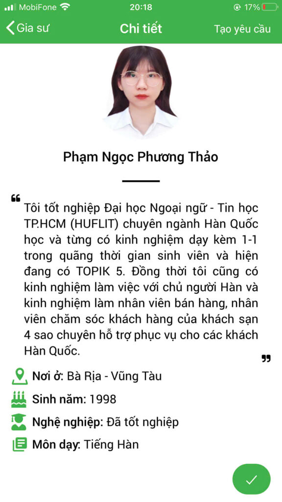 GIA SƯ TẠI VŨNG TÀU