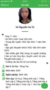 GIA SƯ TẠI VŨNG TÀU