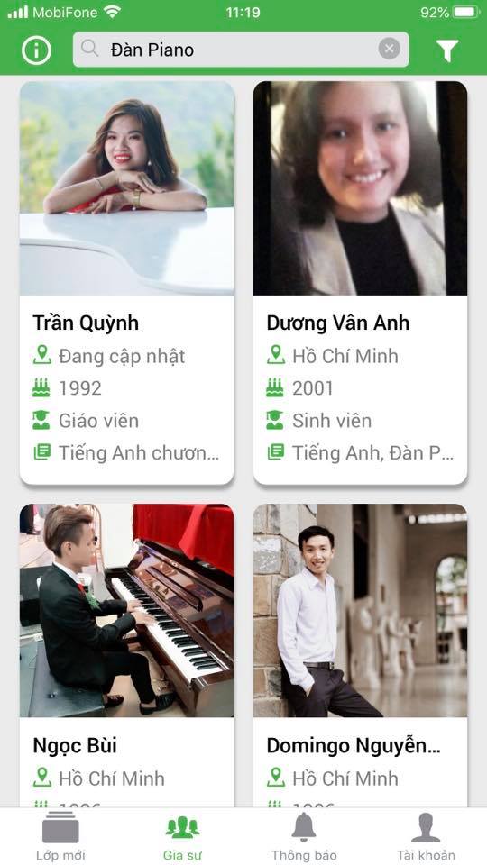 dạy piano tại vũng tàu
