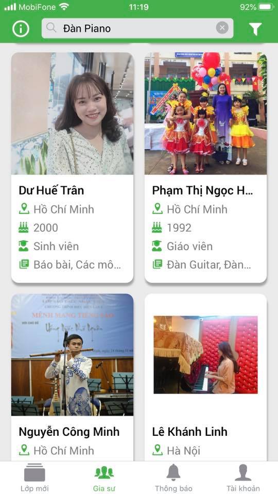 dạy piano tại vũng tàu